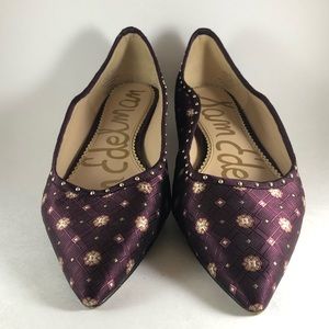 Sam Edelman Womens Rodney Pointy Flats Purple